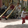 look at this little angel who, to all of the onlookers who had the good fortune of catching this performance in Boulder yesterday, will forever be known as the "Didgeridoo Dancer."  Unless of course, they caught her at the piano man, the bluegrass band, or the Peruvian musicians.  We just call her Sydney Raye.